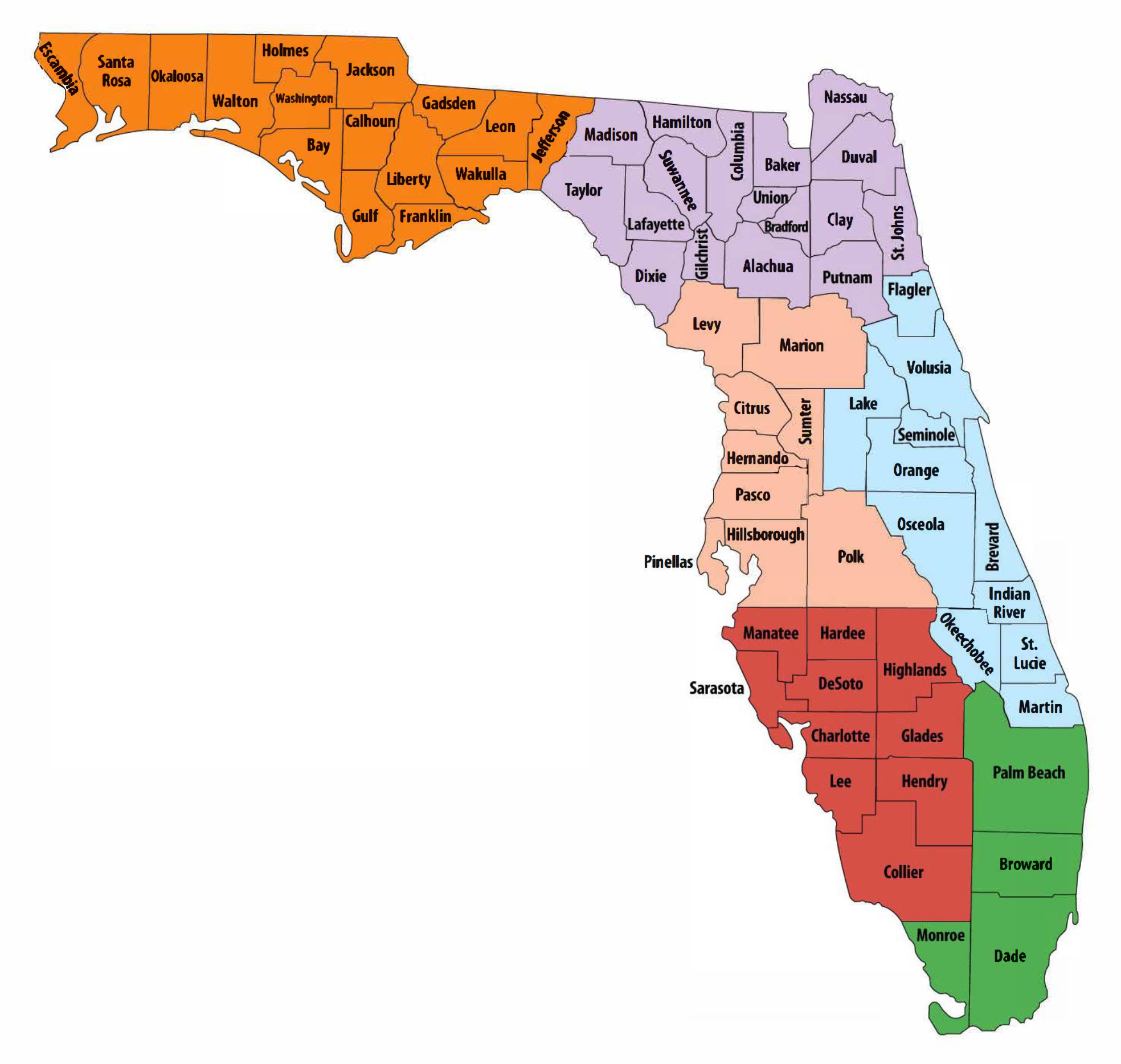 Florida Districts Map Children S Forum   FL Districts Map 