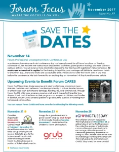 Forum Focus November 2017 – Issue No. 49-1